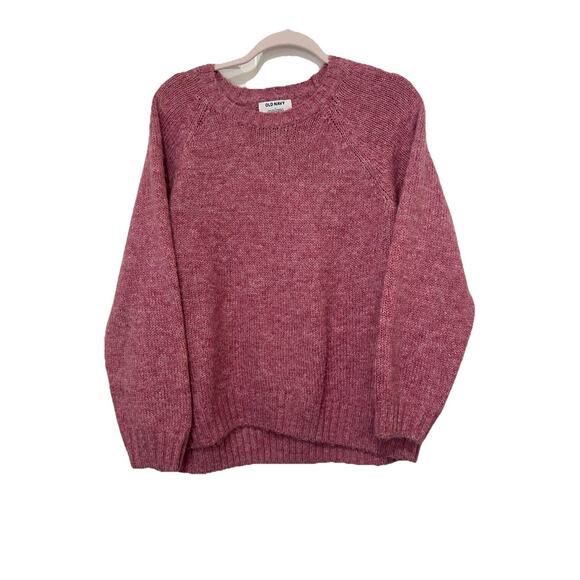 Old Navy Women’s Size L Pink Knit Sweater Soft Cozy Pullover Casual Fall Winter - Picture 1 of 8